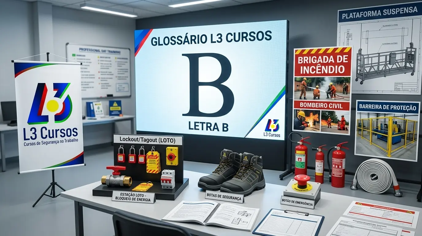 Barra de proteção instalada em equipamento industrial