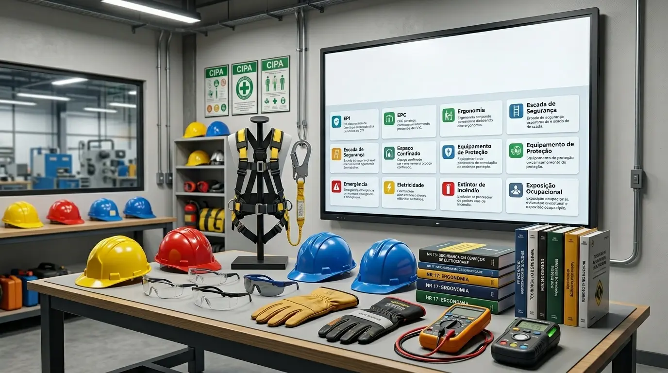 Equipamento de içamento em operação segura