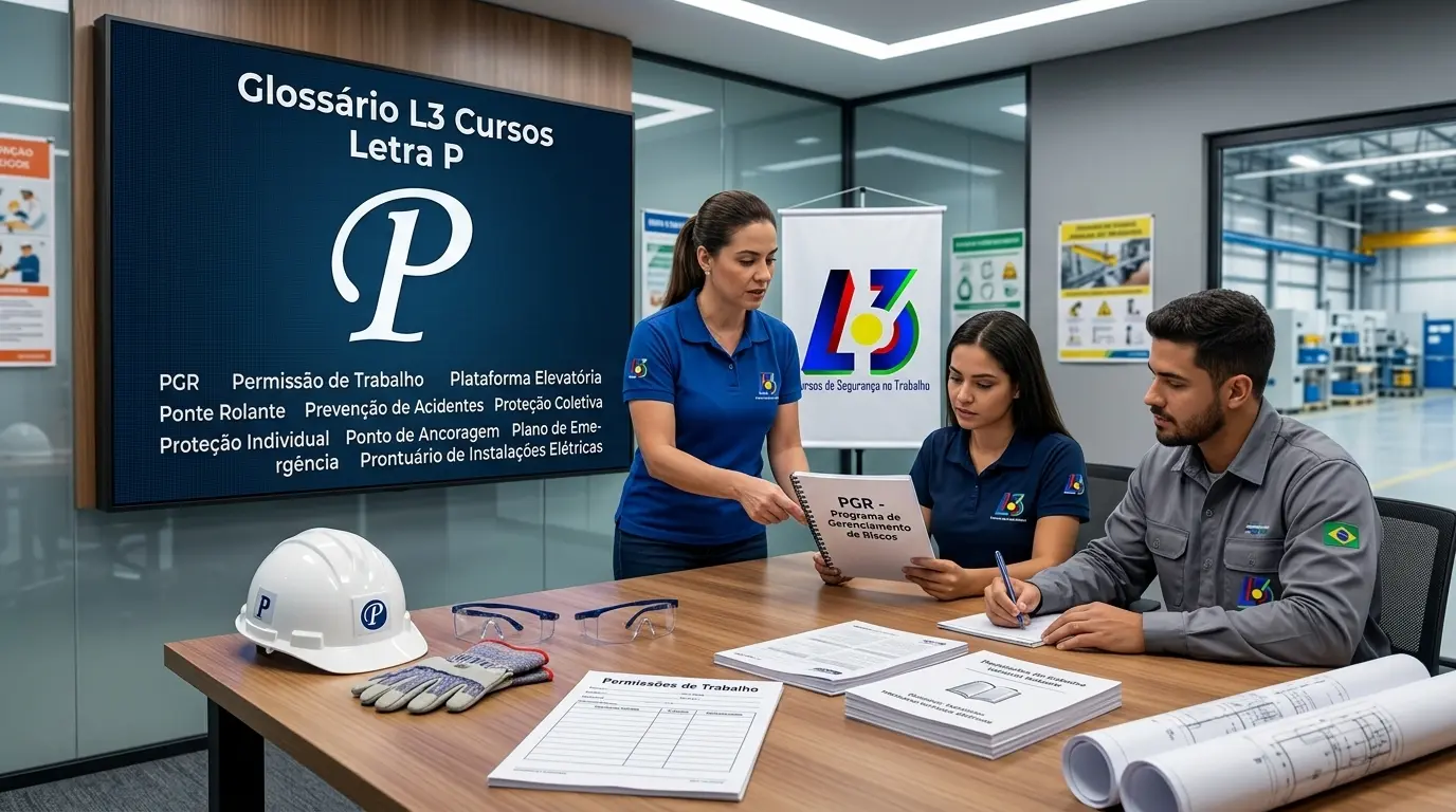Equipe realizando treinamento para operação segura de Plataforma Elevatória