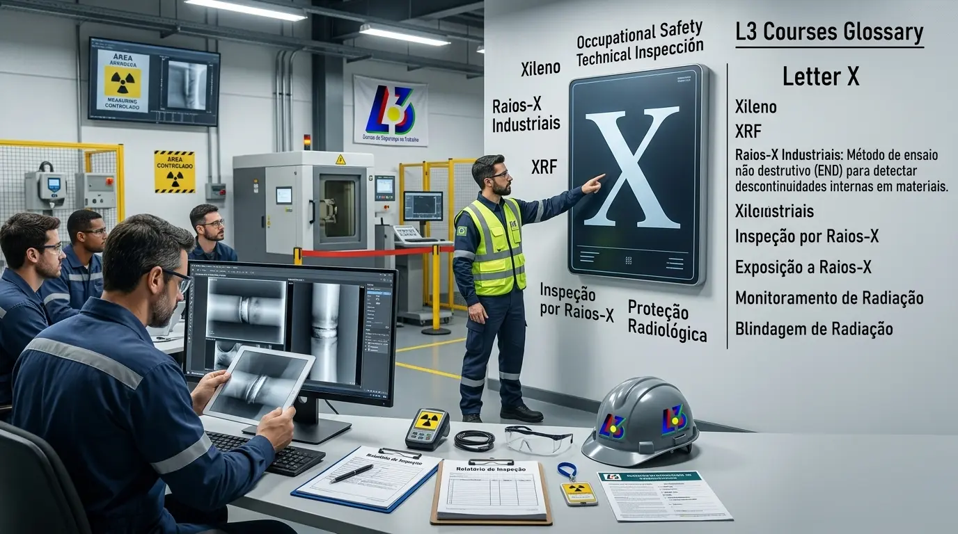 Área de trabalho com Equipamento de Raios X Industrial