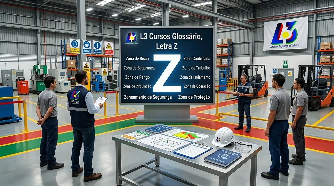Sinalização e delimitação da zona de operação